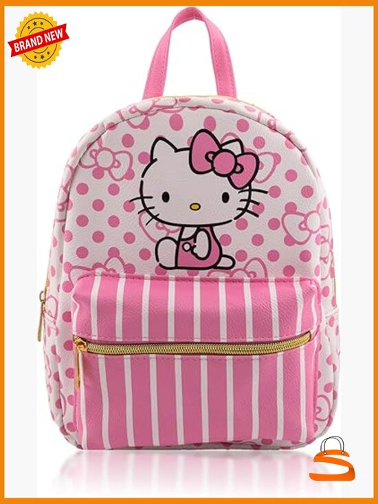 Officially Licensed Hello Kitty Mini Backpack, PU Leather Daypack main image 5